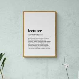 Lecturer Funny Definition Job Work Gift Wall Art Print - thumbnail 3