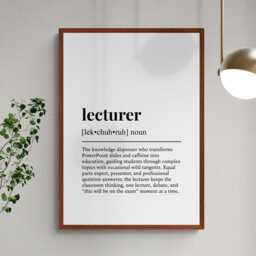 Lecturer Funny Definition Job Work Gift Wall Art Print - thumbnail 2
