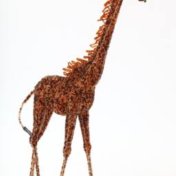 Giraffe From The Wild At Art Limited Edition Collection. Handcrafted Bead-And-Wire African Animal Figurine - thumbnail 2