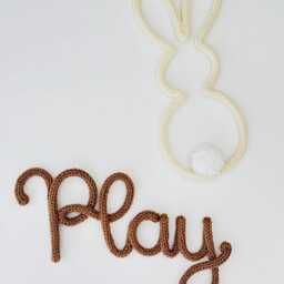 Knitted Wire Word Sign Read Play Wild - Nursery Wall Decor - thumbnail 2