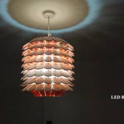 Laser Cut Sunflower Pendant Light Shade, Plywood - thumbnail 3