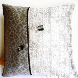 Pillow...accent Pillow..throw Pillow..decorative Pillow..silver Charm 2....designer Pillow....ooak - thumbnail 2