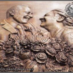 Custom Wood Carved Portrait, Personalized Fine Art Sculpture - thumbnail 4