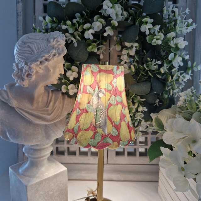 Cordless Touch Lamp. Beautiful Decoupaged Gisela Graham Inspired Partridge & Pear Usb Rechargeable Other Designs Available - image 1
