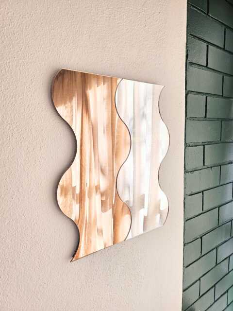 The Rose Gold Double Wave Mirror - Colourful Wall Art - image 1
