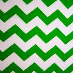 Handmade Green Chevron Fitted Flannel Cot Sheet - thumbnail 4