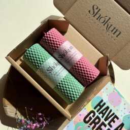 Cute Candle Gift Box, Birthday Set, Girly Gift, Beeswax Candles, Color Candles, Pink Mint Wellness Mothers Day - thumbnail 2