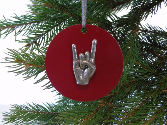 Rock On Christmas Tree Decoration - Music Ornament Unique Decor Rocker Gift For Him - image 1