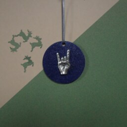 Rock On Christmas Tree Decoration - Music Ornament Unique Decor Rocker Gift For Him - thumbnail 2
