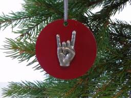 Rock On Christmas Tree Decoration - Music Ornament Unique Decor Rocker Gift For Him - thumbnail 1