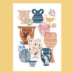 3 Print Greek Bundle, Greek Art Print, Pots Pottery Art Statue Greek, Print Bundles - thumbnail 3