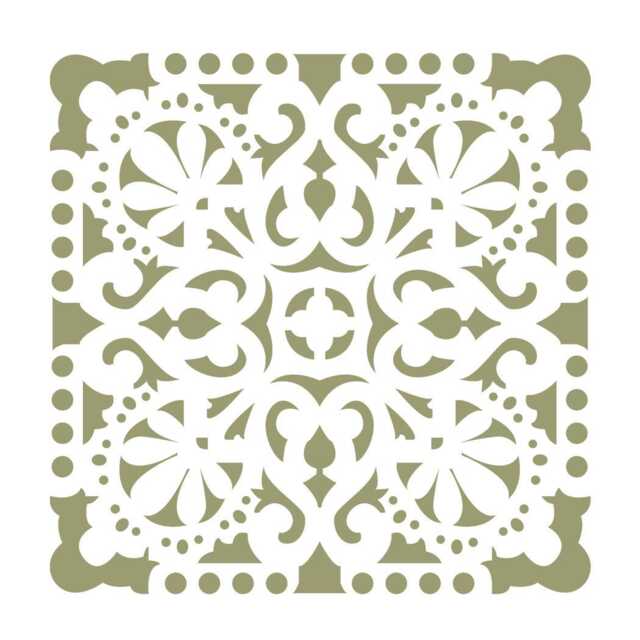 Wall Stencils Damask Tile Stencil For Diy Decor Faux Reusable Template V0035 - image 1