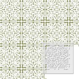 Wall Stencils Damask Tile Stencil For Diy Decor Faux Reusable Template V0035 - thumbnail 3