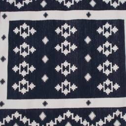 Multiple Sizes Cotton Black & White Handmade Rug Dhurrie - Hand Woven - thumbnail 3