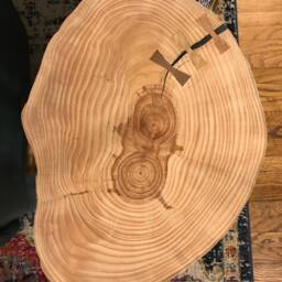 Live Edge Wood & Epoxy Side Table - thumbnail 2