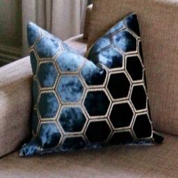 Just Finished 2018 Collection Cover in Designers Guild Linen Manipur Delft 20 Inch - thumbnail 1