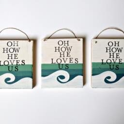 Bible Verse Wall Art, Small Wooden Sign, Ocean Decor, Gifts For Best Friends, Scripture Wood Wood Signs Sayings, Art, Ocean Waves - thumbnail 2