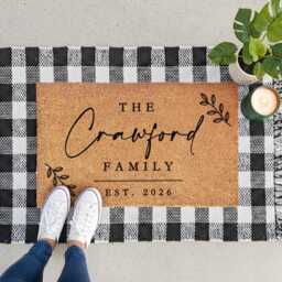 Family Name Front Door Mat - Personalised - thumbnail 4