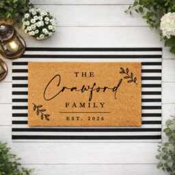 Family Name Front Door Mat - Personalised - thumbnail 3