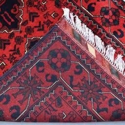 Hallway Runner Rug, Afghan Red Wool Entrance Rug 2x13 Ft - thumbnail 4