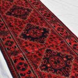 Hallway Runner Rug, Afghan Red Wool Entrance Rug 2x13 Ft - thumbnail 2