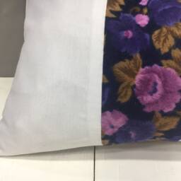 Floral Ikat Lumbar Pillow Cover, Handwoven Silk Accent - 12x20 - thumbnail 3