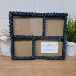 Iridescent Blue Gothic Style Rose Multi Photo Frame - thumbnail 3