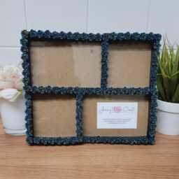 Iridescent Blue Gothic Style Rose Multi Photo Frame - thumbnail 4
