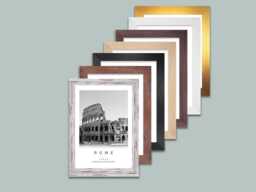 Distressed Wood A4 Picture Frame 14x11, Gold A2 With Mount, Rustic Photo Frame, A5 Dark Wood, A3 Oak Poster Square Silver Art - thumbnail 1