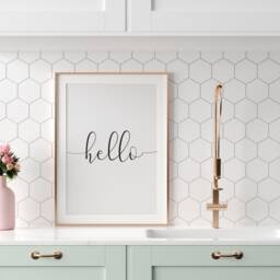 Hello Print, Home Quote, Quote, Hello, Bonjour Print, House Home Art, Poster, Welcome Print - thumbnail 2