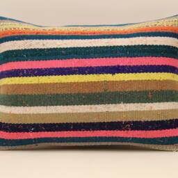 Handmade Lumbar Kilim Pillow 14x20 in - 35x50 cm Bohoturkish Kilim Cushion Cover Tribal Pillow 4Bef-396 - thumbnail 2
