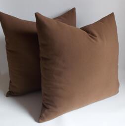 Chocolate Brown Pillow Cover Set Cotton Canvas Blend - 18x18