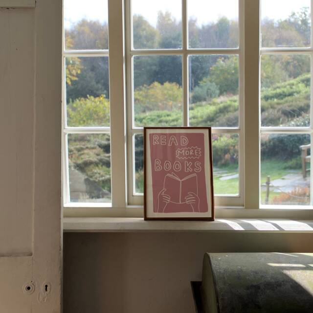 Read More Books Unframed Print - Bookish Poster Art Library Prints Living Room Decor Reading Office Posters Book Lover - image 1