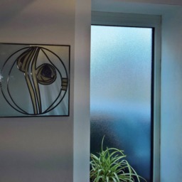 Rennie Mackintosh Style Stained Glass Effect Mirror Art Nouveau Hunterian Rose - thumbnail 3
