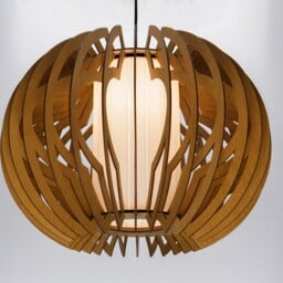 Natural Apple Glass, Wood Ceiling Light, Scandinavian Pendant, Style, Plywood Chandelier, Pendant Light Brada - thumbnail 3