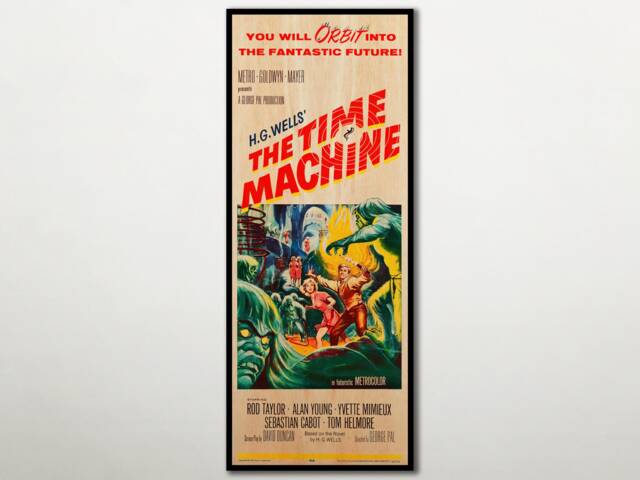 The Time Machine Wood Print Poster, Fanart Cinema Movie Posters On For The Hg Wells Lover, Cinema Large Canvas Art - image 1