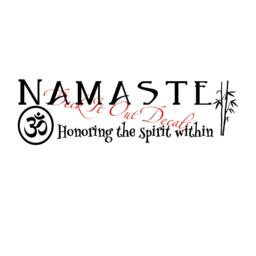 Namaste Honoring The Spirit Within Vinyl Quote With Bamboo & Om Symbol Wall Decal.... E00125 - thumbnail 3