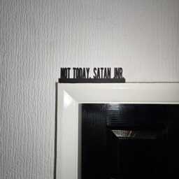 Not Today, Satan Jnr. Door Topper, Shelf Decor, Wall Quirky Home Interior Gift, Door Decoration - thumbnail 3