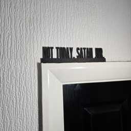 Not Today, Satan Jnr. Door Topper, Shelf Decor, Wall Quirky Home Interior Gift, Door Decoration - thumbnail 2