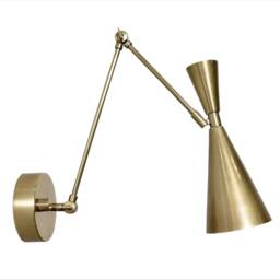 Mid Century Wall Sconce Light Lamp Gold Lelo 3 , Handmade Brass Stilnovo Modern Light, Bed Reading Kitchen - thumbnail 3