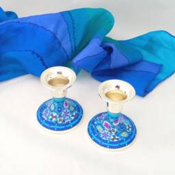 Candle Holders, Table Decoration, New Home Gift, Candlestick, Judaica, Holder Set, Bat Mitzvah Centerpiece, Jewish Gift - thumbnail 3