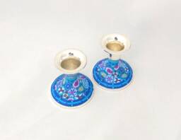 Candle Holders, Table Decoration, New Home Gift, Candlestick, Judaica, Holder Set, Bat Mitzvah Centerpiece, Jewish Gift - thumbnail 1