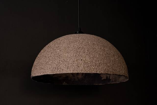 Handmade Wabi Sabi Stoneware Pendant Light Textured Ceramic Chandelier - image 1