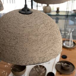 Handmade Wabi Sabi Stoneware Pendant Light Textured Ceramic Chandelier - thumbnail 3