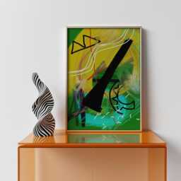 Abstract Art Print Horizon Tangle, Modern Home Decor - Digital Download - thumbnail 4