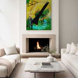 Abstract Art Print Horizon Tangle, Modern Home Decor - Digital Download - thumbnail 2