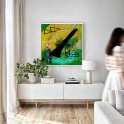 Abstract Art Print Horizon Tangle, Modern Home Decor - Digital Download - thumbnail 3