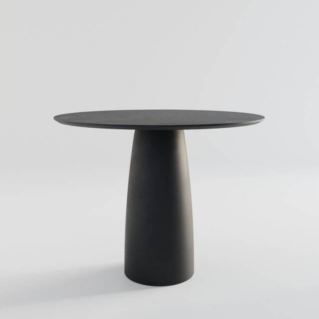 Kopar Round Black Color Dining Table D98 - image 1