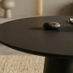 Kopar Round Black Color Dining Table D98 - thumbnail 3