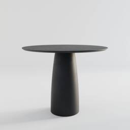 Kopar Round Black Color Dining Table D98 - thumbnail 1